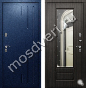 Входная дверь со скрытыми петлями с зеркалом - купить от производителя Мосдвери Входная дверь со скрытыми петлями с зеркалом